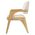 Sedia da pranzo imbottita Christopher Knight Home in legno di gomma stile Mid-Century moderno con schienale