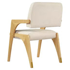 Sedia da pranzo imbottita Christopher Knight Home in legno di gomma stile Mid-Century moderno con schienale