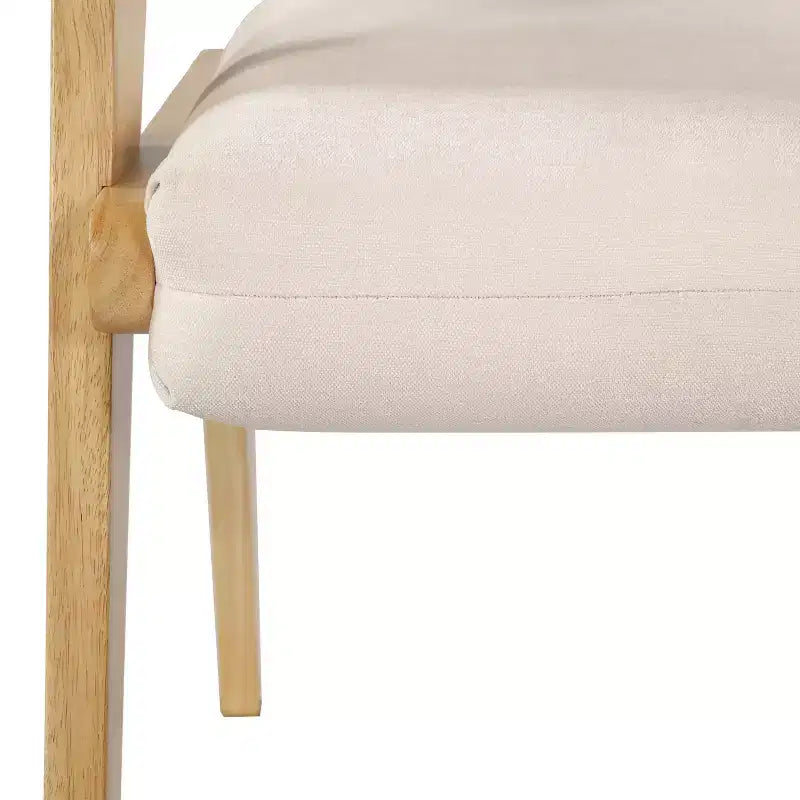 Sedia da pranzo imbottita Christopher Knight Home in legno di gomma stile Mid-Century moderno con schienale