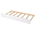 VECELO Letto a piattaforma singolo con rotelle e testiera portaoggetti, base letto con doghe in legno per piccoli spazi