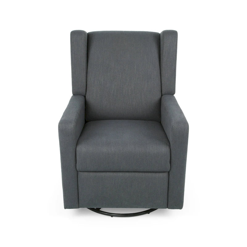 Poltrona reclinabile girevole con base a slitta, sedia regolabile con rivestimento imbottito