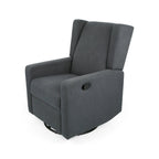 Poltrona reclinabile girevole con base a slitta, sedia regolabile con rivestimento imbottito
