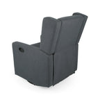 Poltrona reclinabile girevole con base a slitta, sedia regolabile con rivestimento imbottito