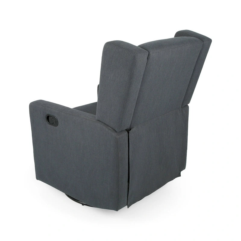 Poltrona reclinabile girevole con base a slitta, sedia regolabile con rivestimento imbottito