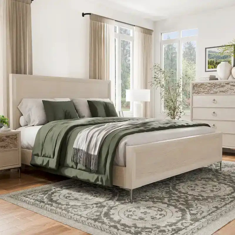Furniture of America Fable Letto a pannello moderno in legno massello