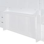 Letto a scomparsa Queen Size con armadio, scrivania, cassetti e mensole