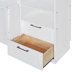 Letto a scomparsa Queen Size con armadio, scrivania, cassetti e mensole
