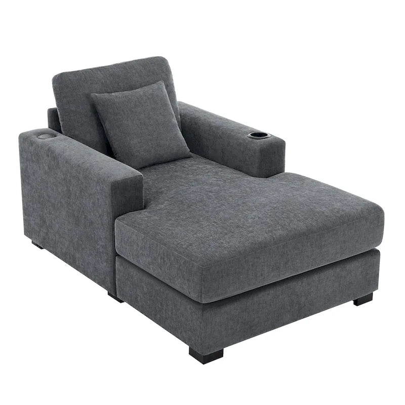 Chaise longue oversize a tre misure con cuscini