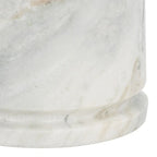 Tavolino d'appoggio rotondo alto in marmo Ghicu di SAFAVIEH Couture - 55,8 cm L x 53,3 cm P x 61 cm A - 53,3x53,3x61 cm