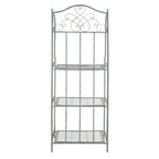 SAFAVIEH Bryn Scaffale da panettiere da esterno a 4 ripiani in ferro battuto vittoriano - 25 pollici L x 15 pollici P x 63 pollici H - 25 L x 15 P x 63 H