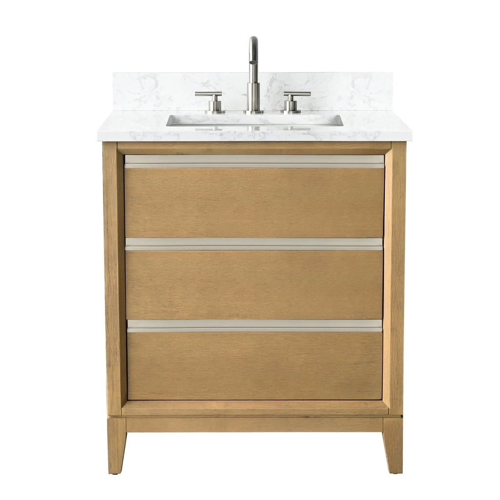 Mobile da Bagno Vanity Art con Lavabo in Ceramica e Top in Marmo Ricomposto