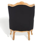 Kali Oak Natural Linen Wing Chair - 34Wx34Dx40H