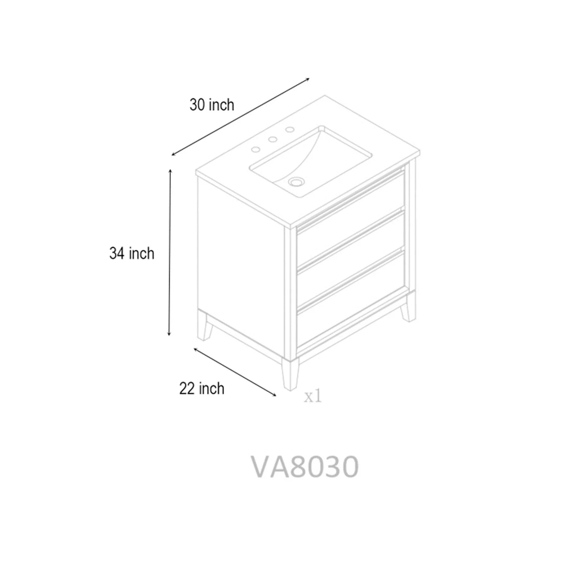 Mobile da Bagno Vanity Art con Lavabo in Ceramica e Top in Marmo Ricomposto