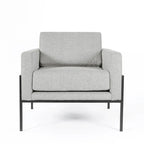 HomePop Modern Upholstered Club Chair w/Metal Frame