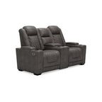 Divanetto reclinabile elettrico Signature Design by Ashley HyllMont grigio con consolle - 71.75 L x 39 P x 44 A
