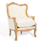 Kali Oak Natural Linen Wing Chair - 34Wx34Dx40H