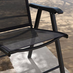 Set di 4 sedie pieghevoli Outsunny per patio, dal design semplice ed elegante, comode per terrazza, giardino, cortile e viaggio