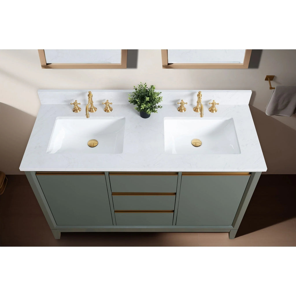 Mobile da Bagno Vanity Art con Lavabo in Ceramica e Top in Marmo Ricomposto
