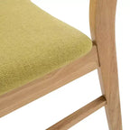 Set di 2 sedie da pranzo Anise rovere naturale/tè verde - Christopher Knight Home: Rivestite, struttura in legno di caucciù, poliestere
