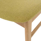 Set di 2 sedie da pranzo Anise rovere naturale/tè verde - Christopher Knight Home: Rivestite, struttura in legno di caucciù, poliestere