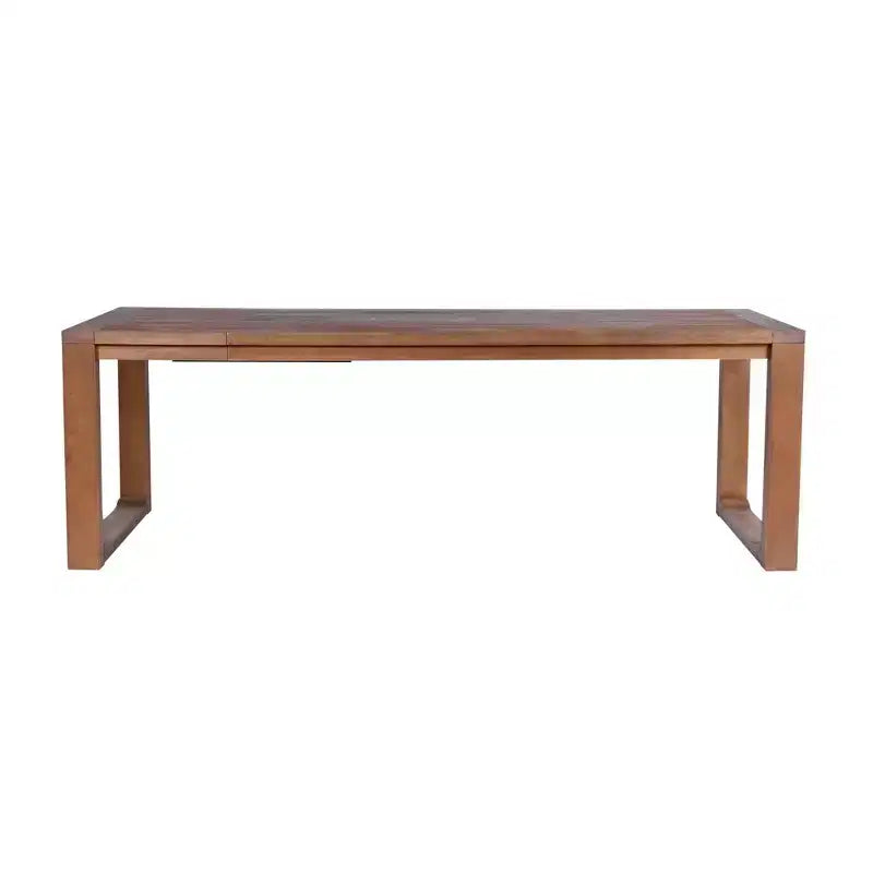 Tavolo da pranzo allungabile Rasmus da 89" Noce - Boraam: Legno massiccio di acacia, 8 posti, Stile rustico