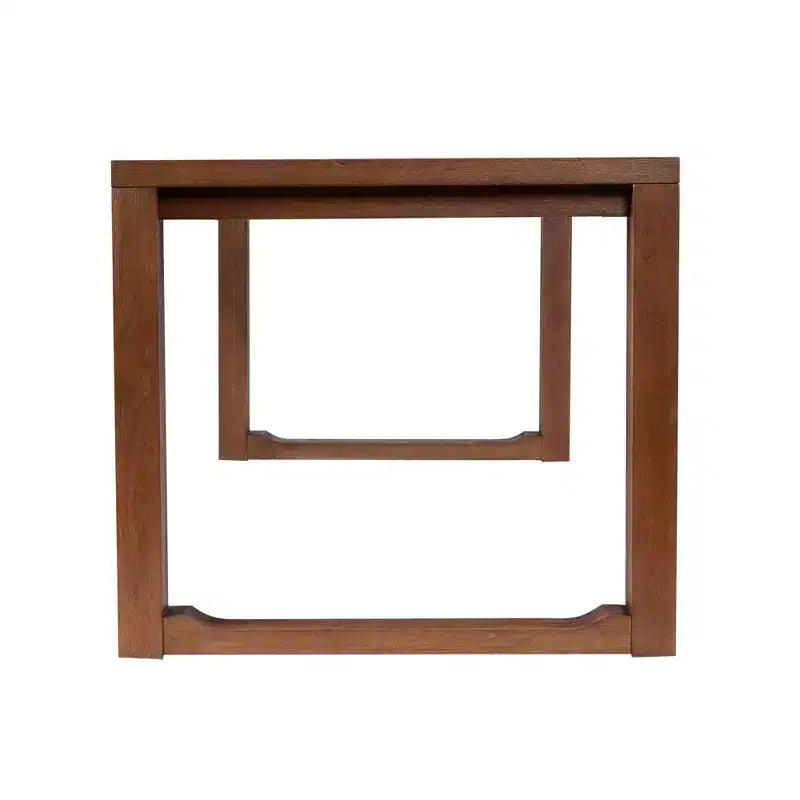 Tavolo da pranzo allungabile Rasmus da 89" Noce - Boraam: Legno massiccio di acacia, 8 posti, Stile rustico