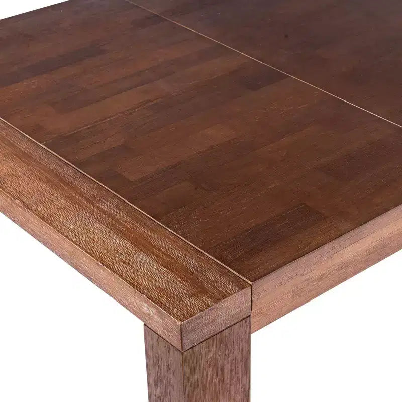 Tavolo da pranzo allungabile Rasmus da 89" Noce - Boraam: Legno massiccio di acacia, 8 posti, Stile rustico