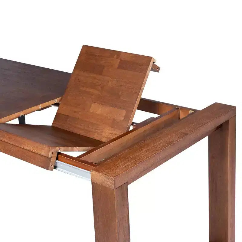 Tavolo da pranzo allungabile Rasmus da 89" Noce - Boraam: Legno massiccio di acacia, 8 posti, Stile rustico