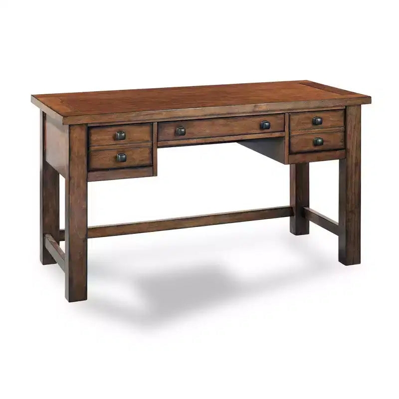 Scrivania direzionale Tahoe – Acero anticato – Home Styles: Mid-Century Modern, Struttura in legno massello, Cassetti contenitore