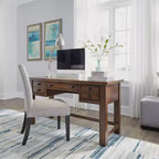 Scrivania direzionale Tahoe – Acero anticato – Home Styles: Mid-Century Modern, Struttura in legno massello, Cassetti contenitore
