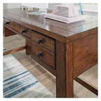 Scrivania direzionale Tahoe – Acero anticato – Home Styles: Mid-Century Modern, Struttura in legno massello, Cassetti contenitore