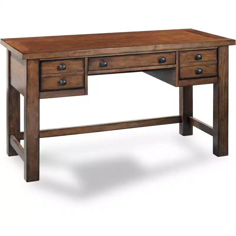 Scrivania direzionale Tahoe – Acero anticato – Home Styles: Mid-Century Modern, Struttura in legno massello, Cassetti contenitore