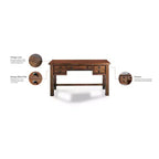Scrivania direzionale Tahoe – Acero anticato – Home Styles: Mid-Century Modern, Struttura in legno massello, Cassetti contenitore