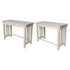 Scrivania International Concepts Mission con cassetto non finita: postazione di lavoro da ufficio in legno duro stile moderno di metà secolo