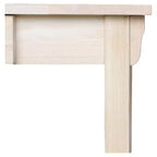 Scrivania International Concepts Mission con cassetto non finita: postazione di lavoro da ufficio in legno duro stile moderno di metà secolo