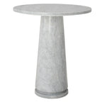 Tavolino d'appoggio rotondo alto in marmo Ghicu di SAFAVIEH Couture - 55,8 cm L x 53,3 cm P x 61 cm A - 53,3x53,3x61 cm
