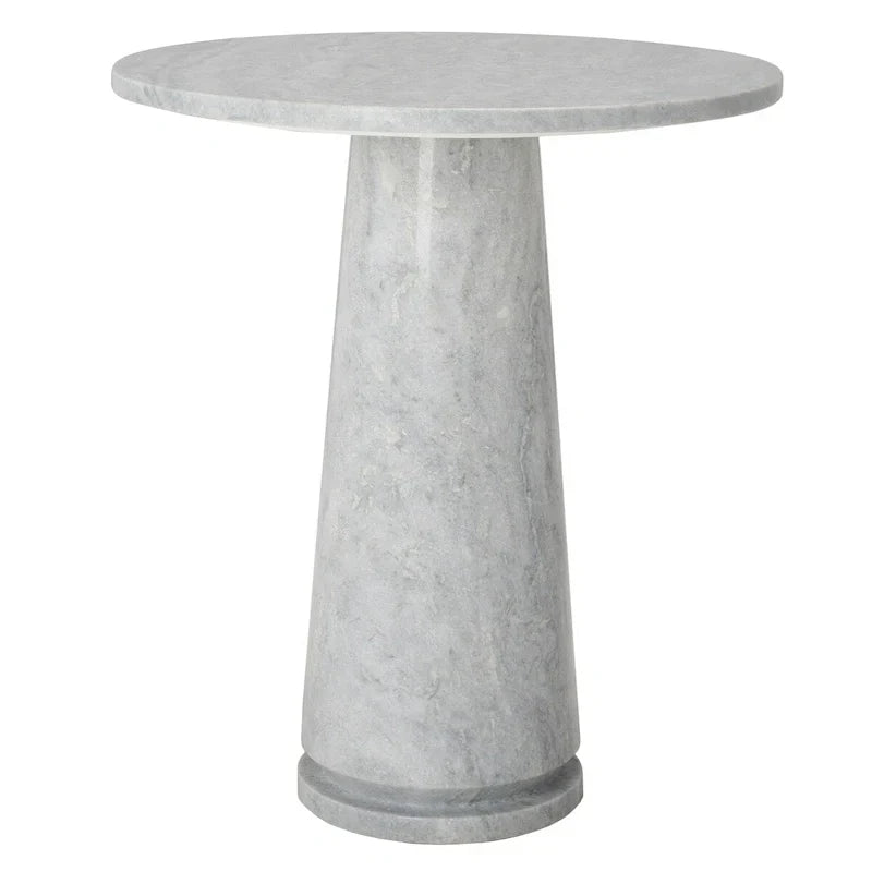 Tavolino d'appoggio rotondo alto in marmo Ghicu di SAFAVIEH Couture - 55,8 cm L x 53,3 cm P x 61 cm A - 53,3x53,3x61 cm
