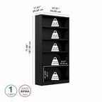 Libreria a 5 ripiani alta universale di Bush Furniture