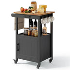 Carrello da Cucina in Legno con Cassetti