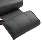 HomCom Faux Leather Adjustable Manual Swivel Base Recliner Chair with Comfortable and Relaxing Footrest