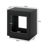 Tavolino in legno con contenitore, Comodini in noce per soggiorno, camera da letto