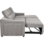 Divano componibile Roomfitters 103 con chaise longue contenitore, poggiatesta regolabili, divano angolare a L trasformabile in letto