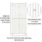 unipaws Cancelletto per Gatti Extra Alto 74 pollici con serrature per porte