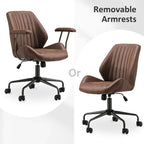 Sedia da ufficio ergonomica in tessuto scamosciato con supporto lombare