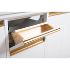 Mobile da Bagno Vanity Art con Lavabo in Ceramica e Top in Marmo Ricomposto