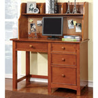 Scrivania per computer Romeo Transitional da 48 pollici in legno massello con 4 cassetti di Furniture of America