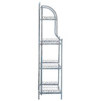 SAFAVIEH Bryn Scaffale da panettiere da esterno a 4 ripiani in ferro battuto vittoriano - 25 pollici L x 15 pollici P x 63 pollici H - 25 L x 15 P x 63 H