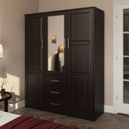Palace Imports Armadio a 3 ante Cosmo 100% legno massello con ante in legno massello o a specchio