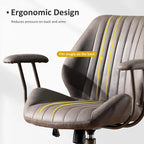 Sedia da ufficio ergonomica in tessuto scamosciato con supporto lombare