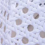 Sedia sospesa a dondolo a forma di uovo con supporto in metallo, telaio in vimini e cuscino – Beige / Blu antracite / Bianco / Blu / Bianco antico / Marrone / Tela, 2 posti